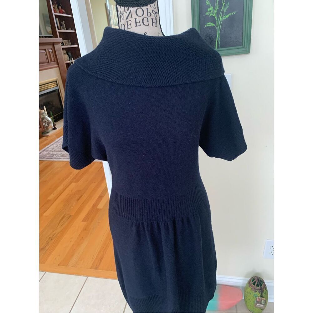 Ann Taylor LOFT Navy Turtleneck Dress Short Sleeve